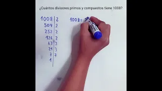 ¿Cómo averiguar los divisores primos y compuestos de 1008? matemáticas