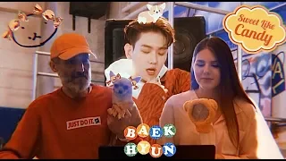 BAEKHYUN ‘CANDY’ MV REACTION WITH MY DAD AND OUR PUPPY 🍬 Russian💌 реакция🌼