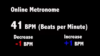 Online Metronome 41 bpm (beats per Minute)