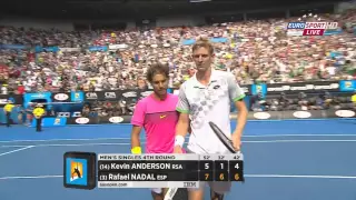 Rafael Nadal vs Kevin Anderson MATCH POINT Australian Open 2015