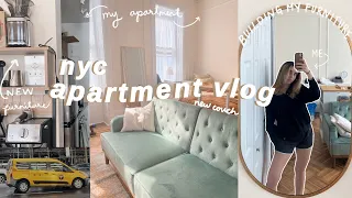 nyc apartment vlog: unboxing & building my furniture, setting up my studio & moving vlog 2022