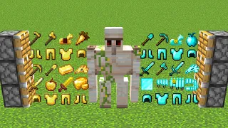 all diamond items and x100 iron golem and all golden items combined?