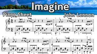 Imagine -Piano Music Sheet - John Lennon  - by SangHeart Play