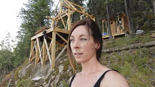 I'm struggling. Building some scaffolding and starting rafters. (Cliff Cabin Ch 12.5)