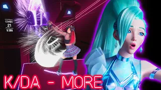 K/DA - MORE in Beat Saber! [ ft. Madison Beer, (G) IDLE ] Custom Kpop Songs. [Expert+]