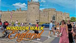 England Walk: Windsor and Eton, where the Queen lives, passing the Windsor Castle & Eton College 🇬🇧