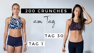 30 TAGE TRANSFORMATION | 200 Crunches AM TAG für 1 MONAT | Das Ergebnis ist UNGLAUBLICH 😃