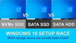 Microsoft Windows 10 Setup Race: NVMe vs SSD vs HDD