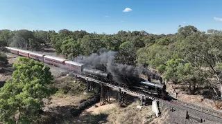 Binnaway and Back with Steam locomotive  3237