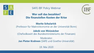 SAFE-IBF Policy Web Seminar: Wer soll das bezahlen? Die finanziellen Kosten der Krise