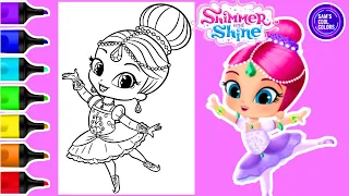 Coloring Shimmer Ballerina | Shimmer and Shine Coloring Book Page | Markers