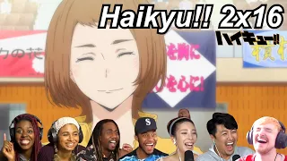 Haikyu!! 2x16 Reactions | Great Anime Reactors!!! | 【ハイキュー!!】【海外の反応】