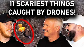 11 Scariest Things Caught By Drones! REACTION | OFFICE BLOKES REACT!!