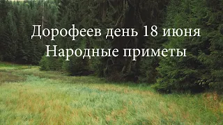 Дорофеев день 18 июня. Народные приметы.