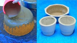 2 very easy way to make Cement Pot at home - Low cost