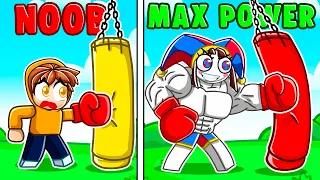 Unlocking MAX POWER in Punching Simulator Roblox with POMNI! (The Amazing Digital Circus)