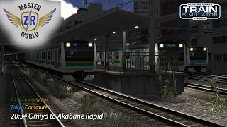 20:34 Omiya to Akabane Rapid - Tokyo Commuter - E233-3000 Series - Train Simulator Classic