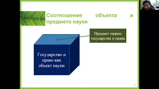 Лекция № 1 "Теория государства и права как наука"