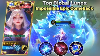 TOP GLOBAL LUNOX IMPOSSIBLE EPIC COMEBACK!😍 Lunox Legend Gameplay💖