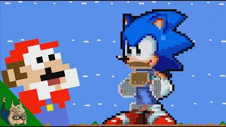 Mario vs the GIANT Sonic MAZE (Mario Cartoon Animation)