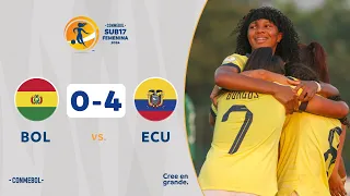 BOLIVIA vs. ECUADOR [0-4] | RESUMEN | CONMEBOL SUB17 FEM | FASE DE GRUPOS