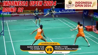 Pearly Tan/Thinaah Muralitharan vs Sung/Yu | Indonesia Open 2024 Badminton