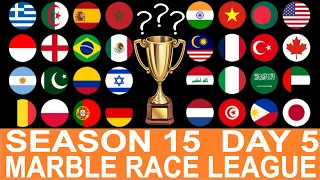 Marble Race League SEASON 15 - Day 5 Marble Race in Algodoo