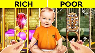 RICH JAIL VS BROKE JAIL || Funny Hacks to Trick Pregnant Officer by 123GO! HERAUSFORDERUNG