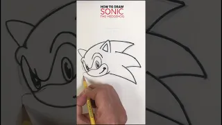 How to Draw Sonic the Hedgehog - Step by step #shorts #sonic #drawing