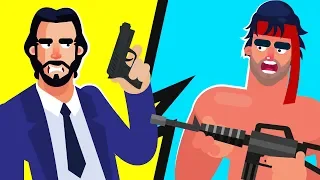 JOHN WICK vs RAMBO - WHO WOULD WIN? (RAMBO LAST BLOOD MOVIE & JOHN WICK MOVIE)