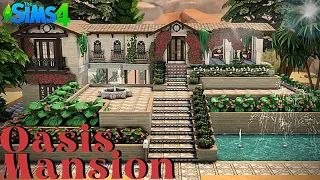 Oasis Courtyard Inspired Mansion💕!! || Sims 4 Speed Build || No CC || No Mods