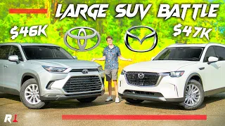 2024 Mazda CX-90 vs Toyota Grand Highlander Comparison / Moving Up