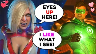 Everyone is in LOVE with Power Girl - Injustice 2 Flirting Interactions