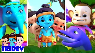 Bandar Mama Pahan Pajama | Rim Jhim Baarish | Ek Mota Hathi | Chotu Ganesha | Mazedaar Tridev Gaane