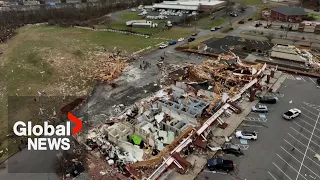 Tennessee tornadoes: Drone video shows the devastation as crews clean up from deadly storms