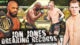 Jon Jones Heavyweight War With GRITTY Finish Was Record Breaking! UFC 4 Career Mode