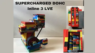 SUPERCHARGED DOHC inline 3 lego vacuum engine