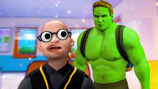 I Turned into The HULK To Beat Up Camodo in Bad Guys at School?!