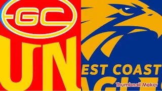 Round 18, 2021; Gold Coast Vs West Coast - AFL Evolution 2