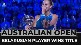 Belarusian player Aryna Sabalenka wins Australian Open title