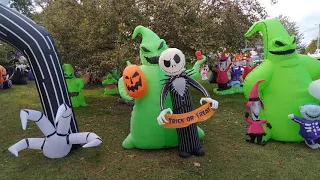 My 2021 Halloween Airblown Inflatables Display Daytime Walkthrough