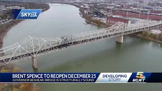 Kentucky officials: Brent Spence Bridge targeted to reopen Dec. 23