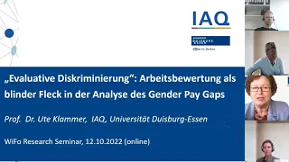 WIFO Research Seminar: Arbeitsbewertung als blinder Fleck in der Analyse des Gender Pay Gaps