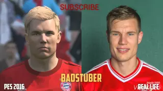 PES 2016 vs Real Life - Bayern München Face Comparison