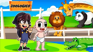 BEBE NOOB CONSTRUYE UN ZOOLOGICO 🐯😂 ¡LOS BEBECITOS CUIDAN A LOS ANIMALES MÁS LINDOS DE MINECRAFT!