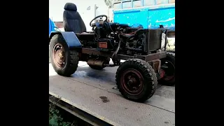 Самодельный трактор, первый выезд из гаража! 👊