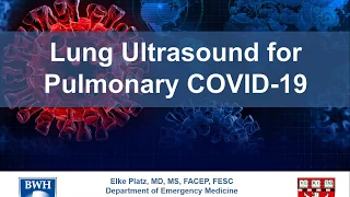 Lung Ultrasound for Pulmonary COVID-19