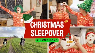 CHRISTMAS SLEEPOVER! PONY HACK AND CHRISTMAS GAMES. VLOGMAS