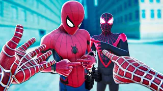 Homem Aranha e Miles no Aranhaverso do Boneworks 2 VR Mods