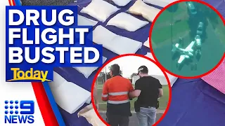 $15 million worth of drugs seized from plane on an alleged drug mission | 9 News Australia